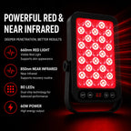 Oxygen Room Lux 60 red and near-infrared light therapy panel on its extendable stand