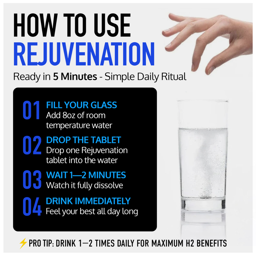 How to use Rejuvenation hydrogen water tablets