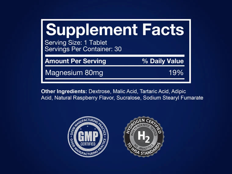 Rejuvenation raspberry ingredients: 80mg magnesium per tablet