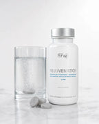 Rejuvenation molecular hydrogen tablets with a glass of fizzing hydrogen water