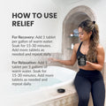 How to use Relief hydrogen bath tablets
